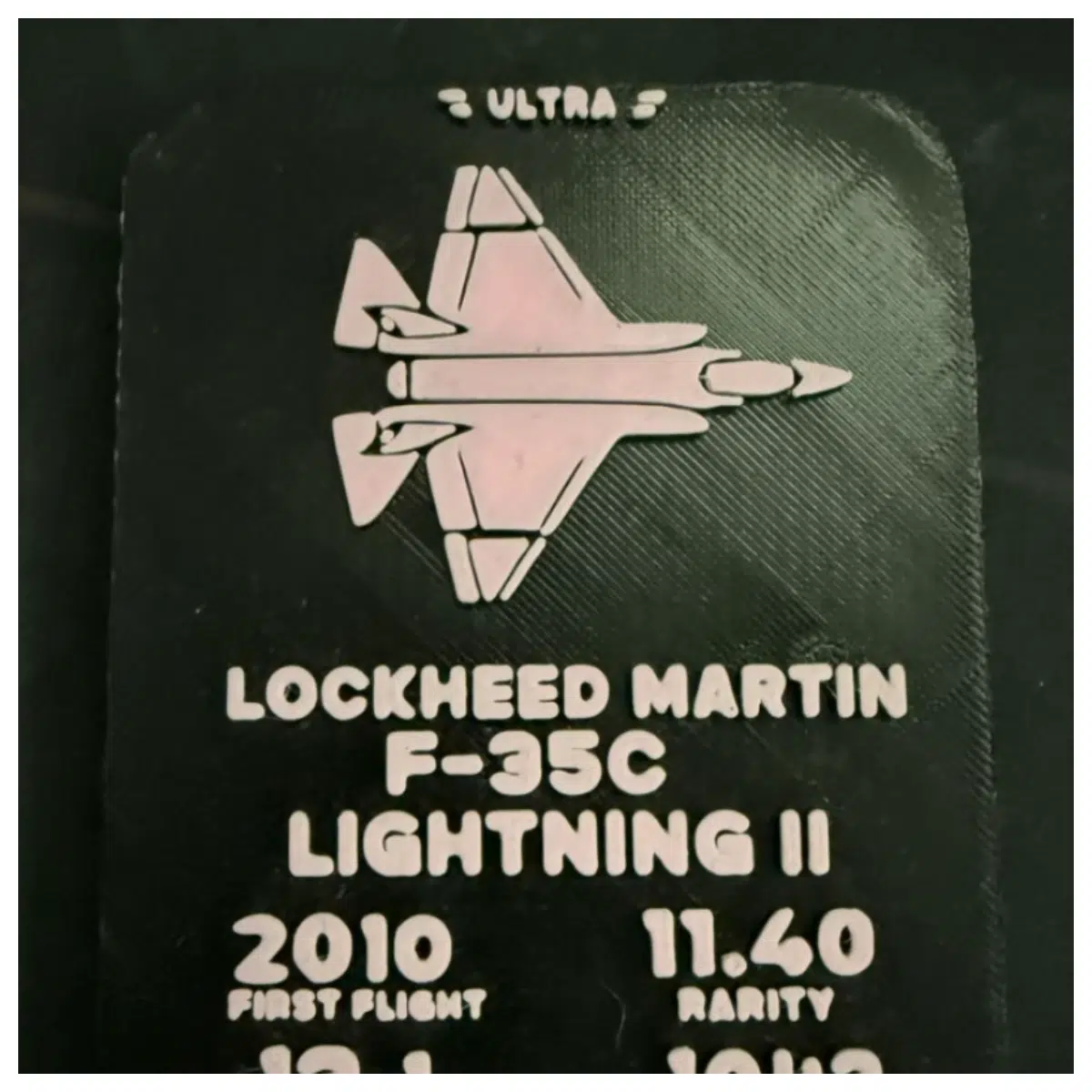 F 35C Skycard Data Card Fighter Data Analysis Flight Simulation Training Tool Aviation Electronics