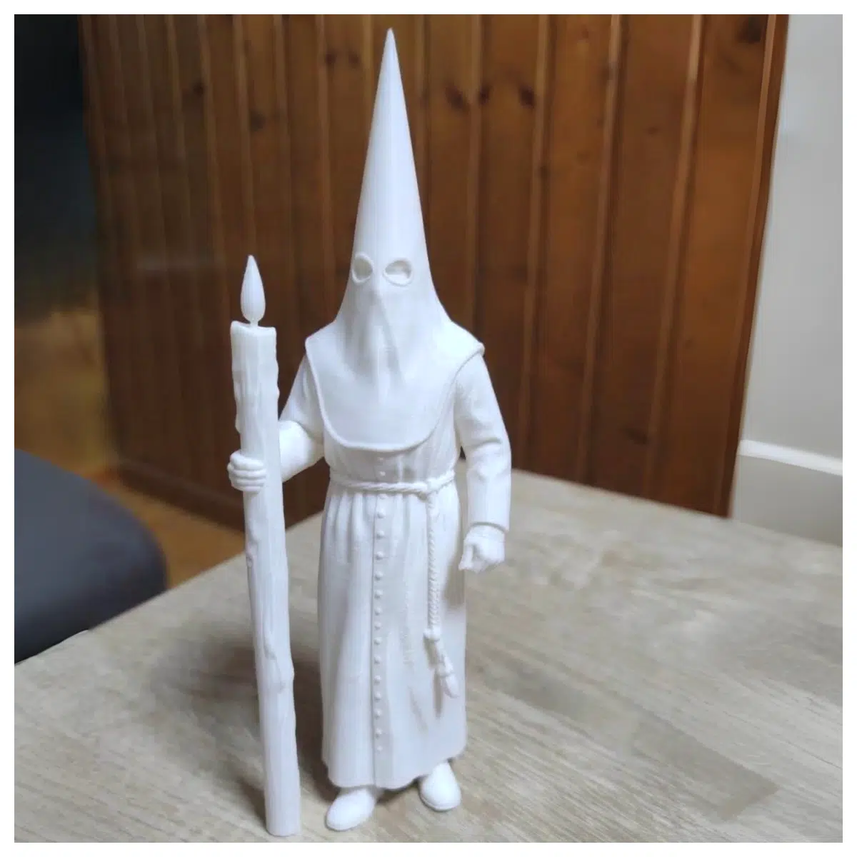realistic wooden nazareno saint statue no cape religious decor catholic home altar