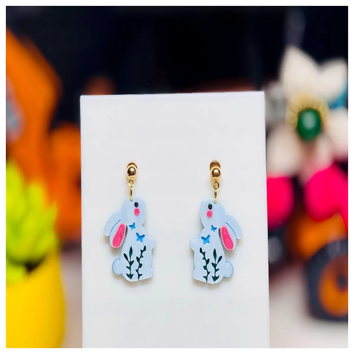 Easter Bunny Earrings Festive Decoration Rabbit Earring Jewelry Easter Gift Rabbit Shaped Festive Earrings