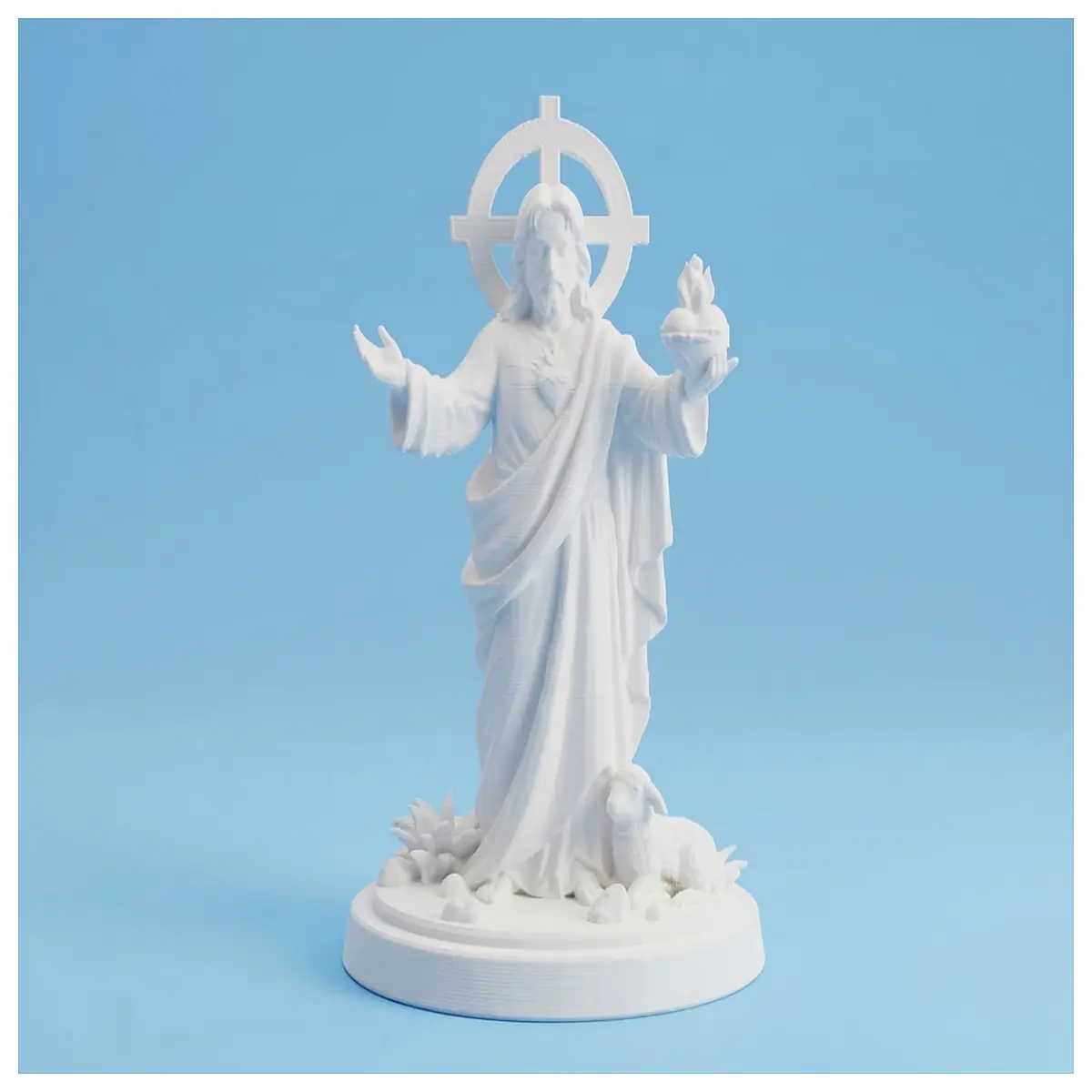 Jesus Sacred Statue Religious Art Prayer Decor Sacred Church Figurine Jesus Sculpture