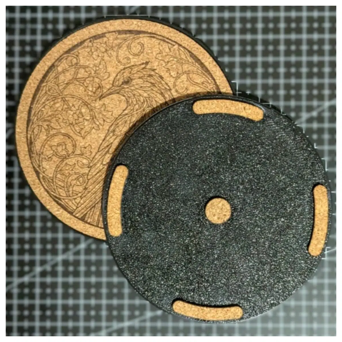 Cup Mat Base 100mm Drink Holder Stand Desktop Protection Pad Spill Preventer Non Slip Support
