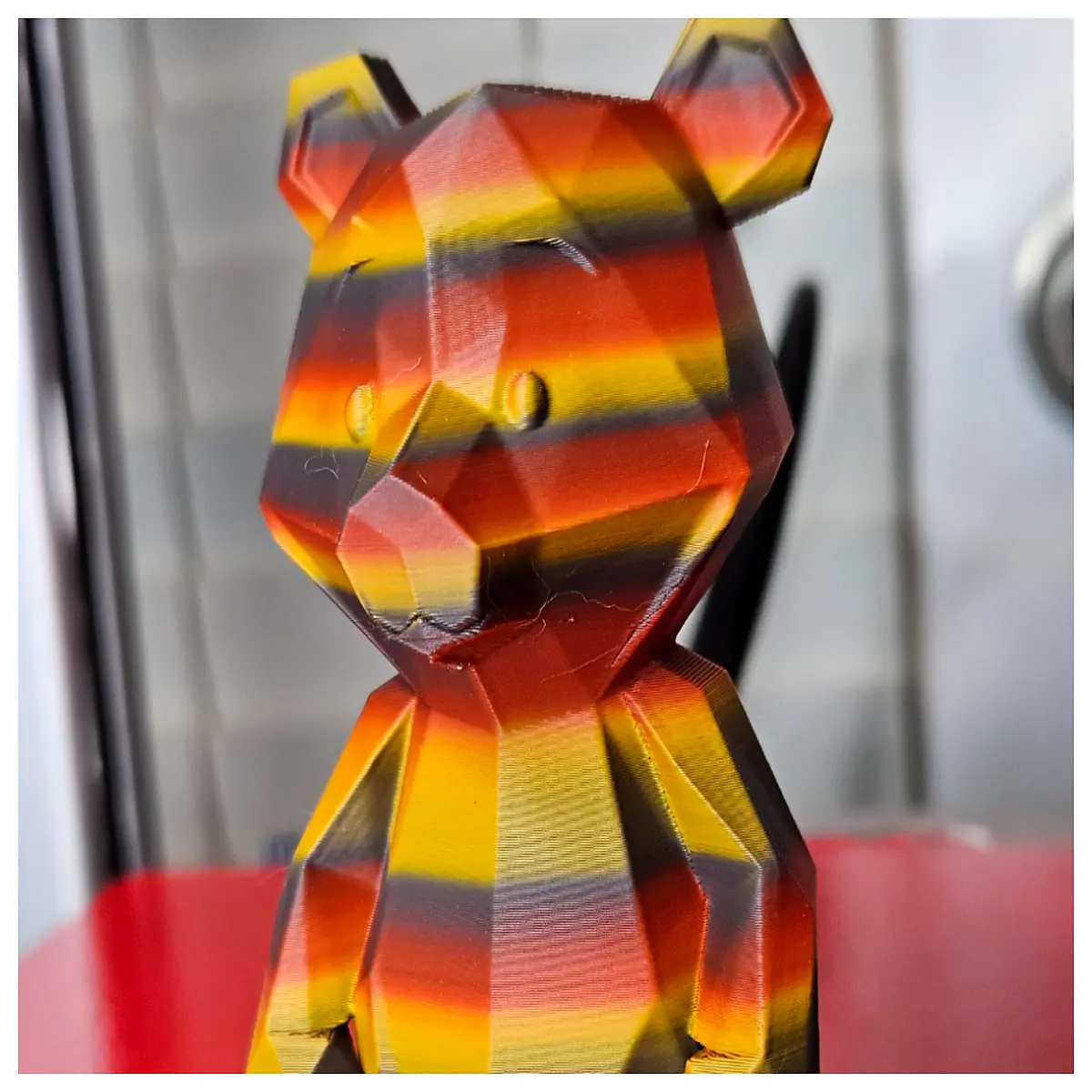 Low Poly Bear Toy 3D Printed Model Character Figure Kids Birthday Gift Mini Cute Bear Accessories