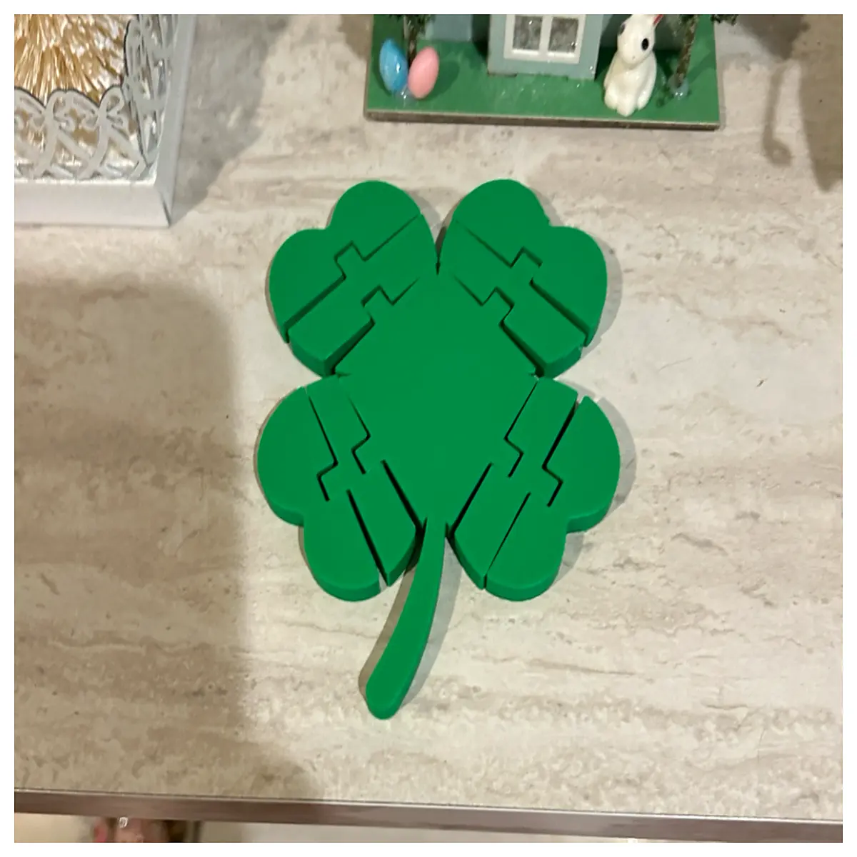 Rotating Four Leaf Toy Spin Puzzle Game for Kids Motion Fun Gift