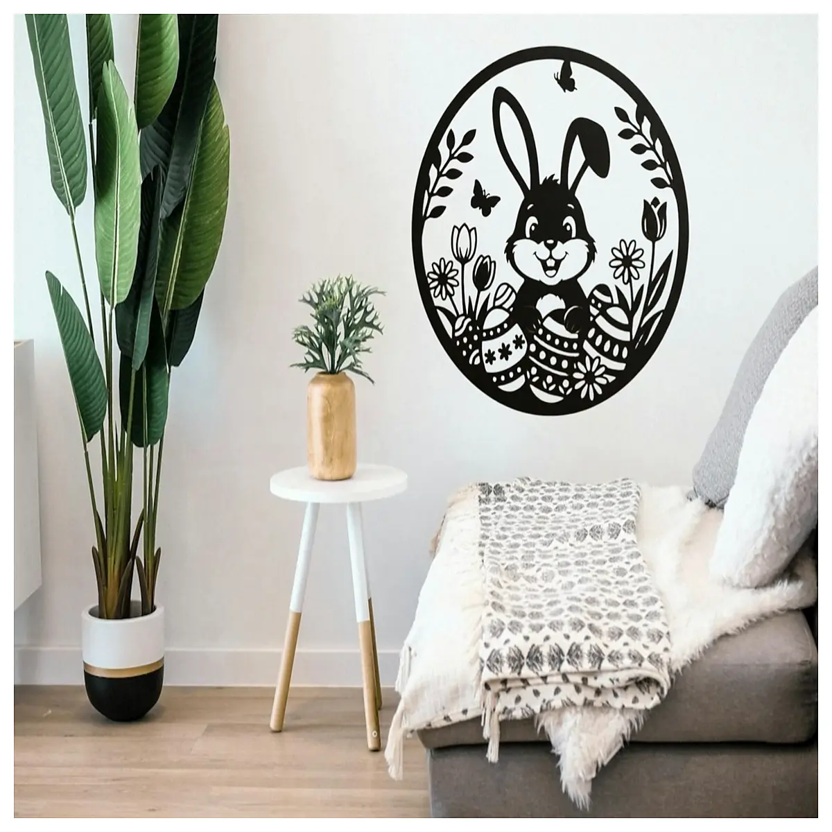 Easter Bunny Silhouette Labels Holiday Decor Egg Decor Easter Gift Bunny Design Silhouette Art