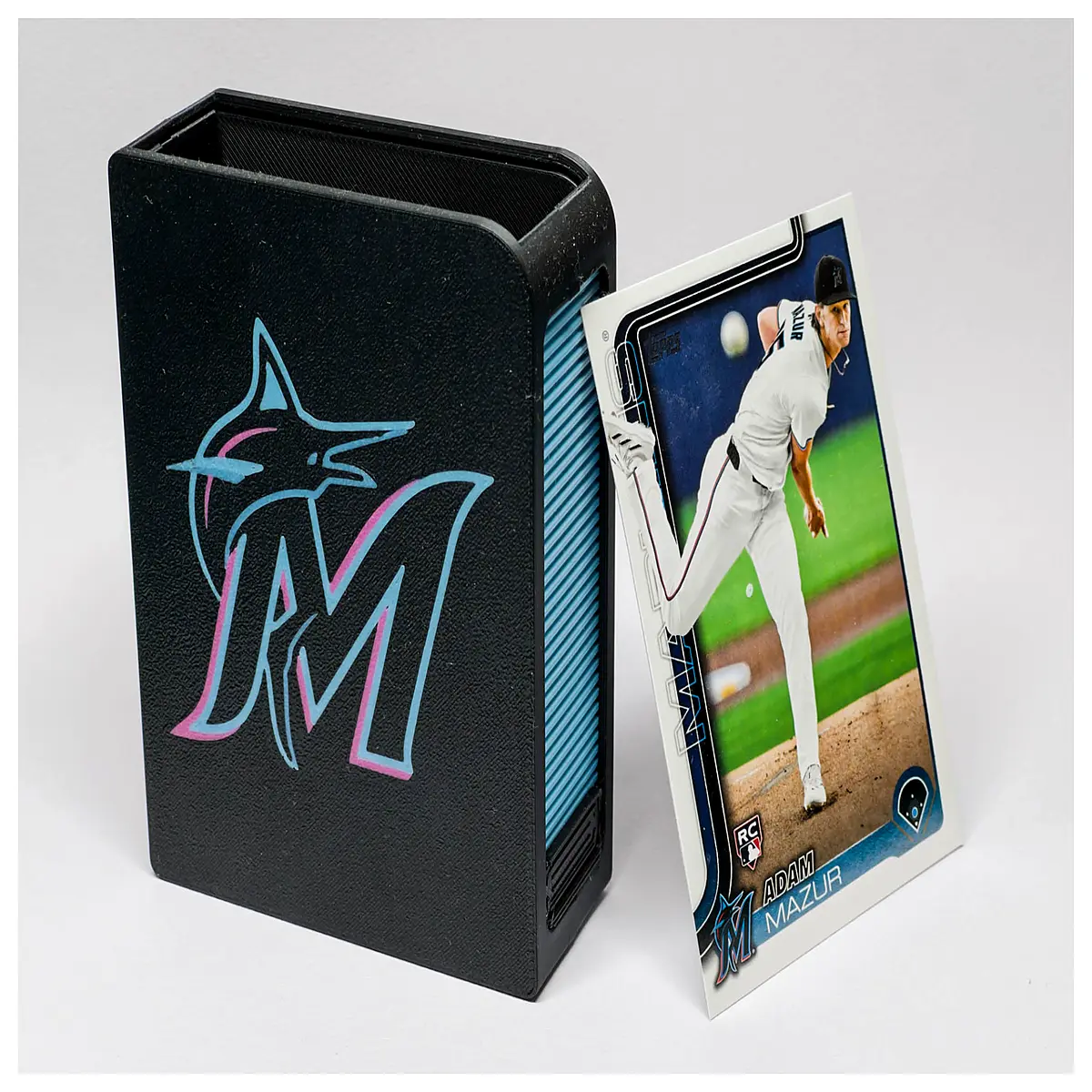 Miami Marlins Baseball Card Box Collection Box Card Storage Protection for Collectibles
