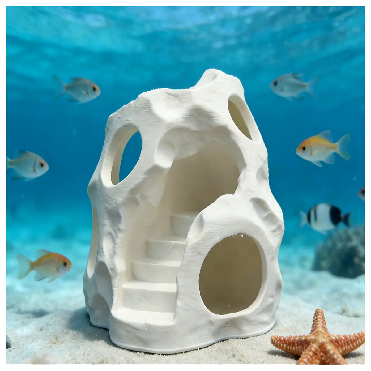 Aquarium Decoration Fish Hideout Rock Caves Staircase Landscape Aquarium Scenery Accessories Aquarium Setting Pieces