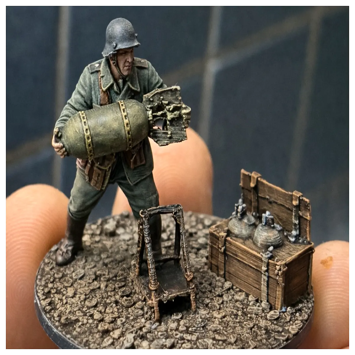 1418 32mm German Soldier DND Miniature Tactical Game Accessories Battle Damage Model Scene Decoration Terrain Pieces