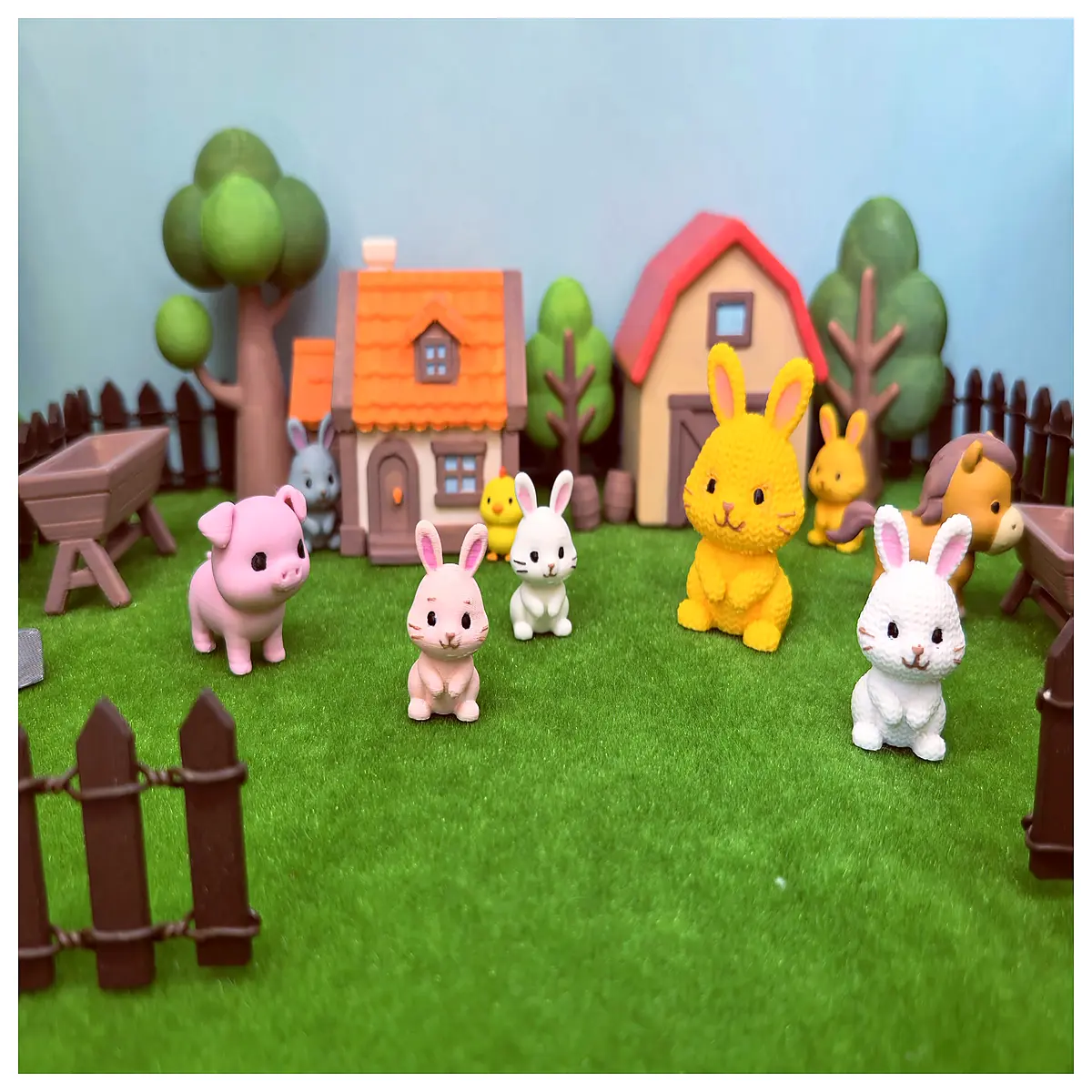 Cute Rabbit Knit Easter Decoration Festive Gift Rabbit Toy Christmas Ornament Rabbit Accessories