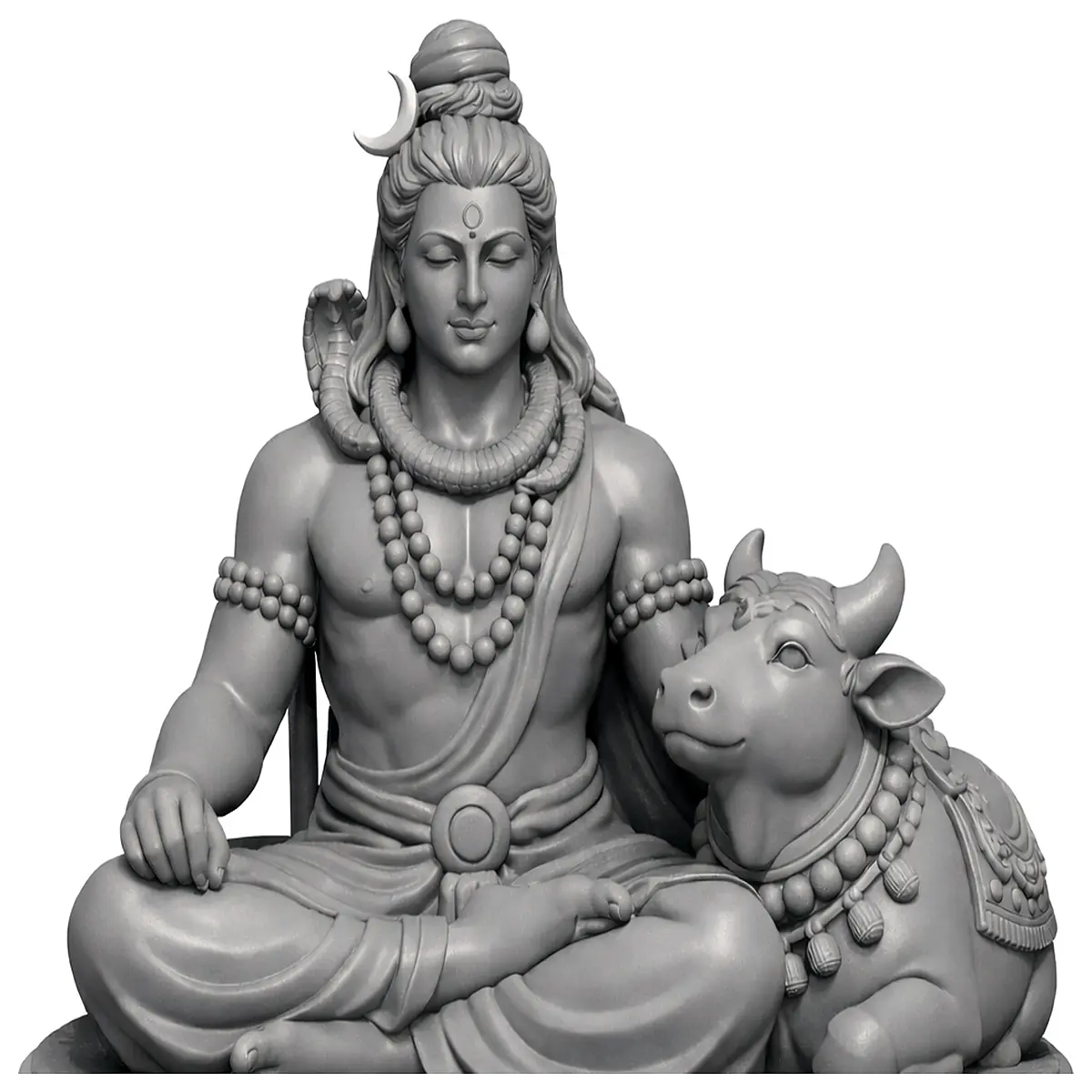 Shiva Statue Hindu God Figure Throne Snake Embrace Offering Religious Decor Zen Decoration Hindu Idol
