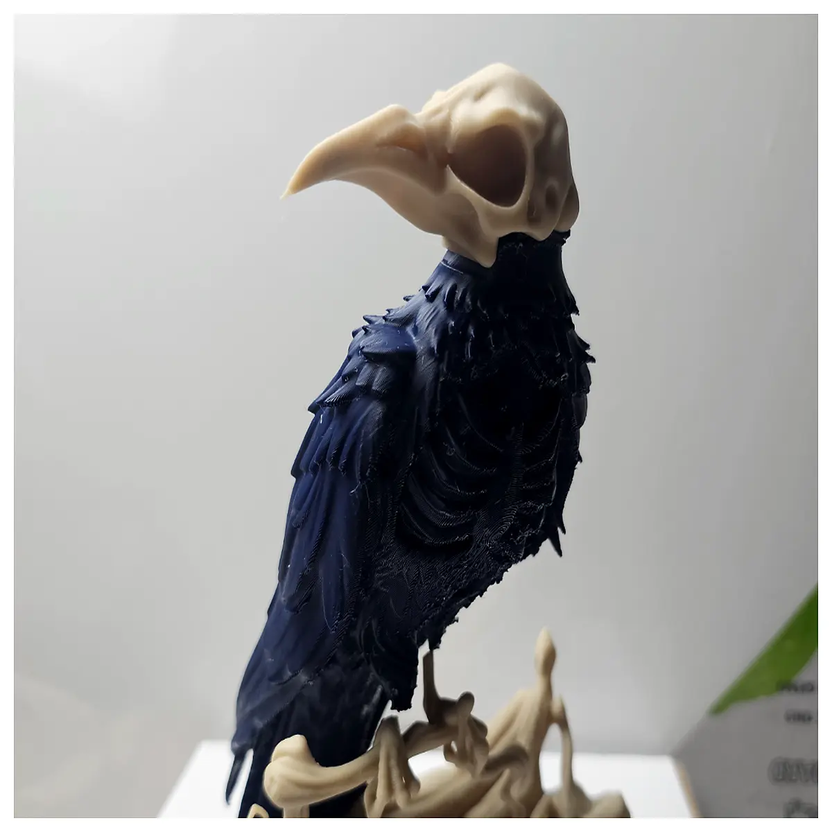 black crow bone jewelry pendant necklace gothic dark fantasy accessory for men women