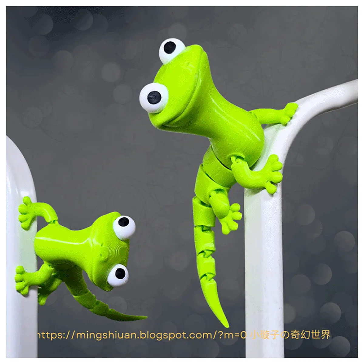 Active Joint Lizard Magnet Keychain Fun Motion Toy Magnetic Pet Kids Gift Keyring Accessory