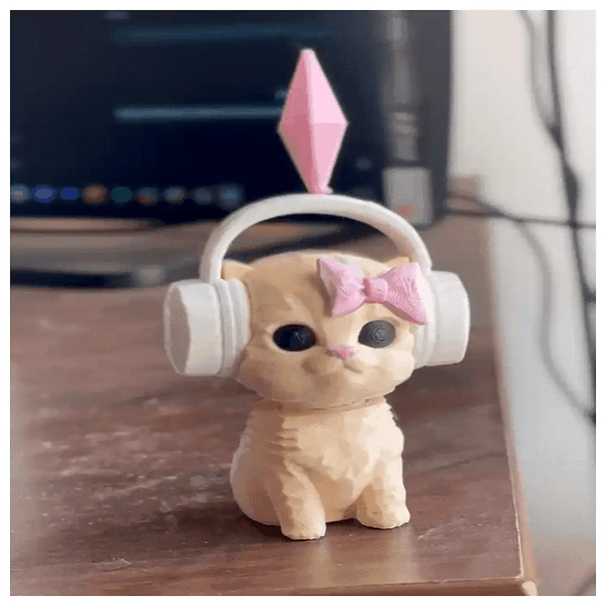 Dancing Cat Toy 3D Printed Spring Cat Figure Fun Jumping Cat Model Realistic Pet Accessory