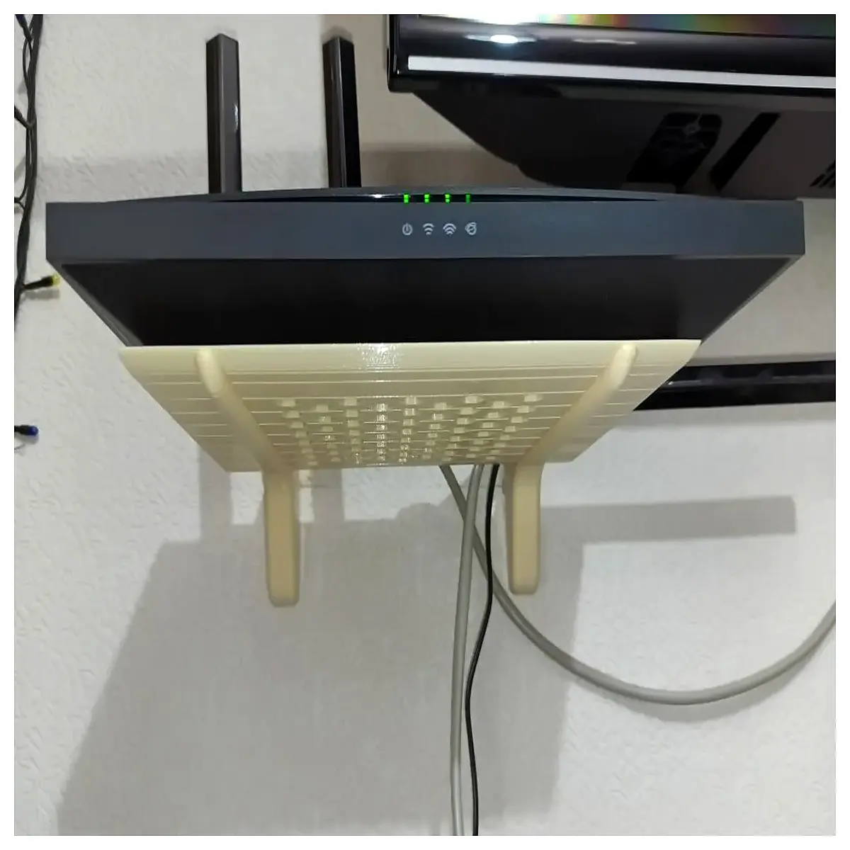 Router Shelf Holder Wireless Network Card Storage Rack Router Accessories Wall Mount Router Bracket Computer Network Device Organizer
