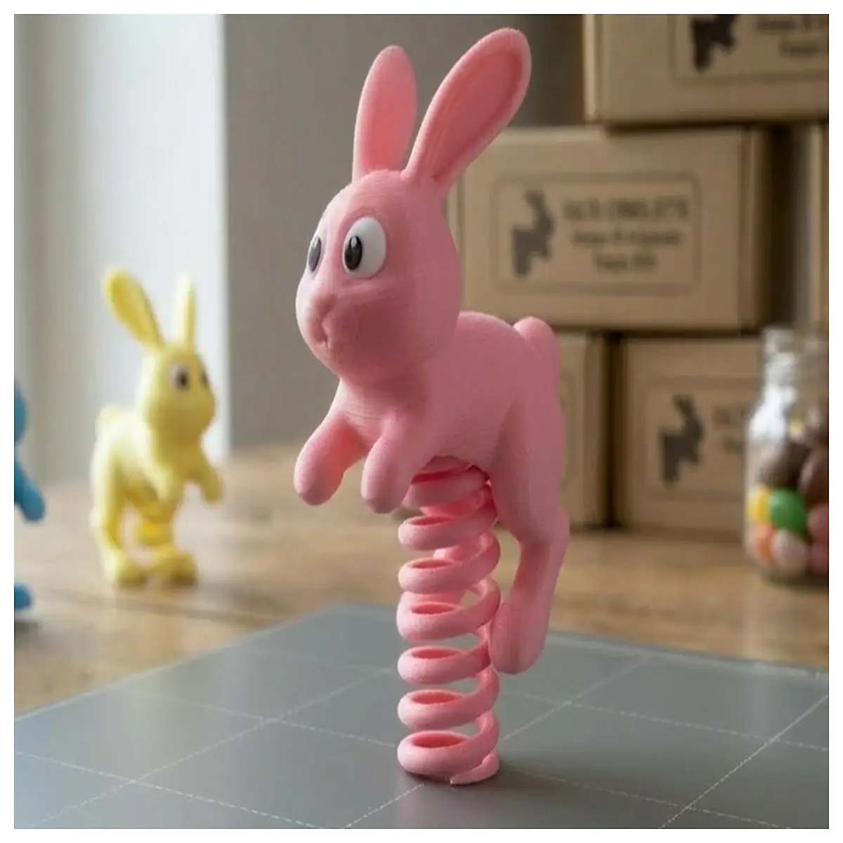 Jumping Rabbit Toy Educational Throw Ball Game Toddler Early Learning Fun Exercise Indoor Outdoor Play Safe