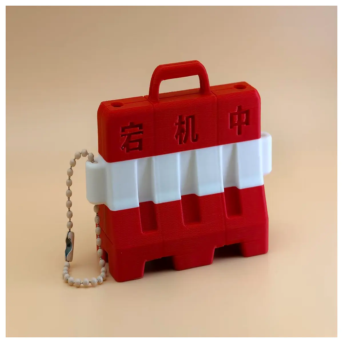 water filled barrier traffic safety bollard hanging tag id card holder
