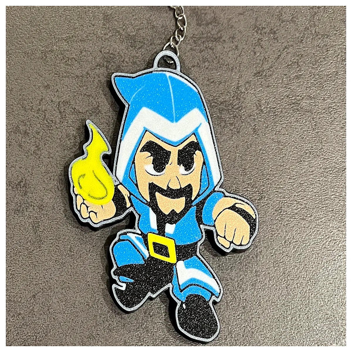 Clash Royale Legendary Mage Keychain Decoration Model Toy Collectible Souvenir Phone Charm