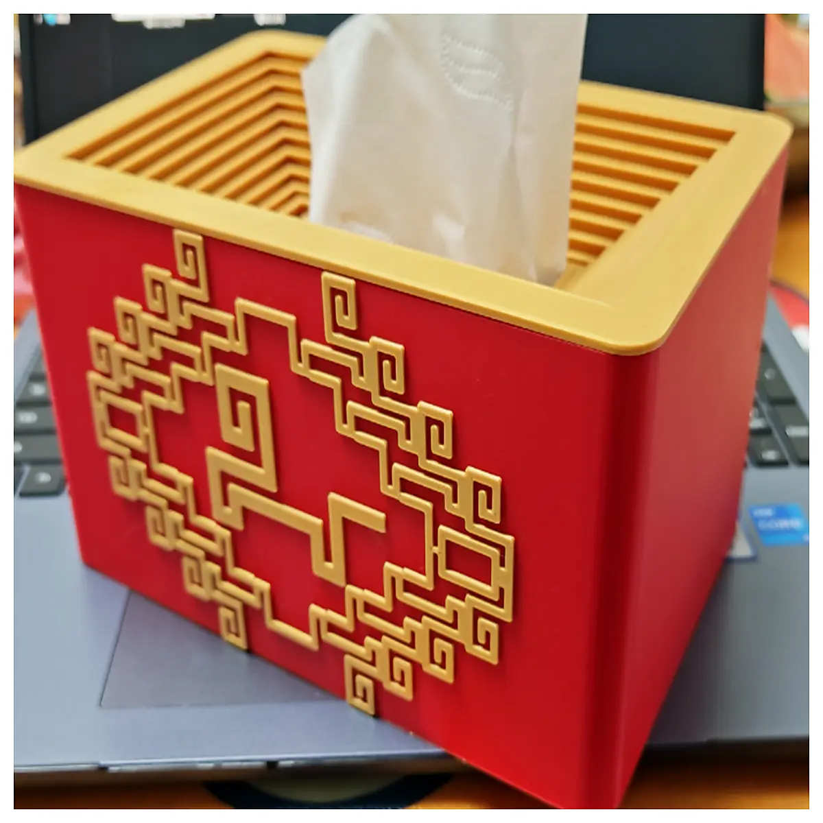 Spring Festival Submersive Tissue Box Creative Home Decor New Year Gift Tissue Box Wholesale Festive Decorations