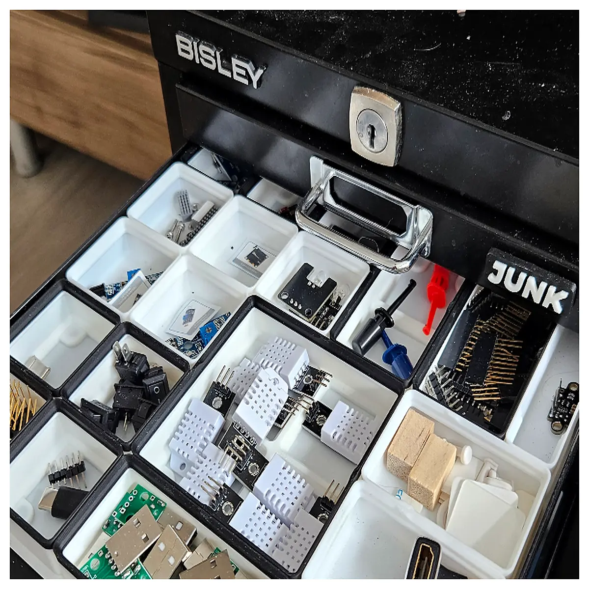 Gridfinity Storage Boxes 8 Drawer System Desk Organizer Tool Storage Bisley Top Cabinet Accessories Storage Solutions