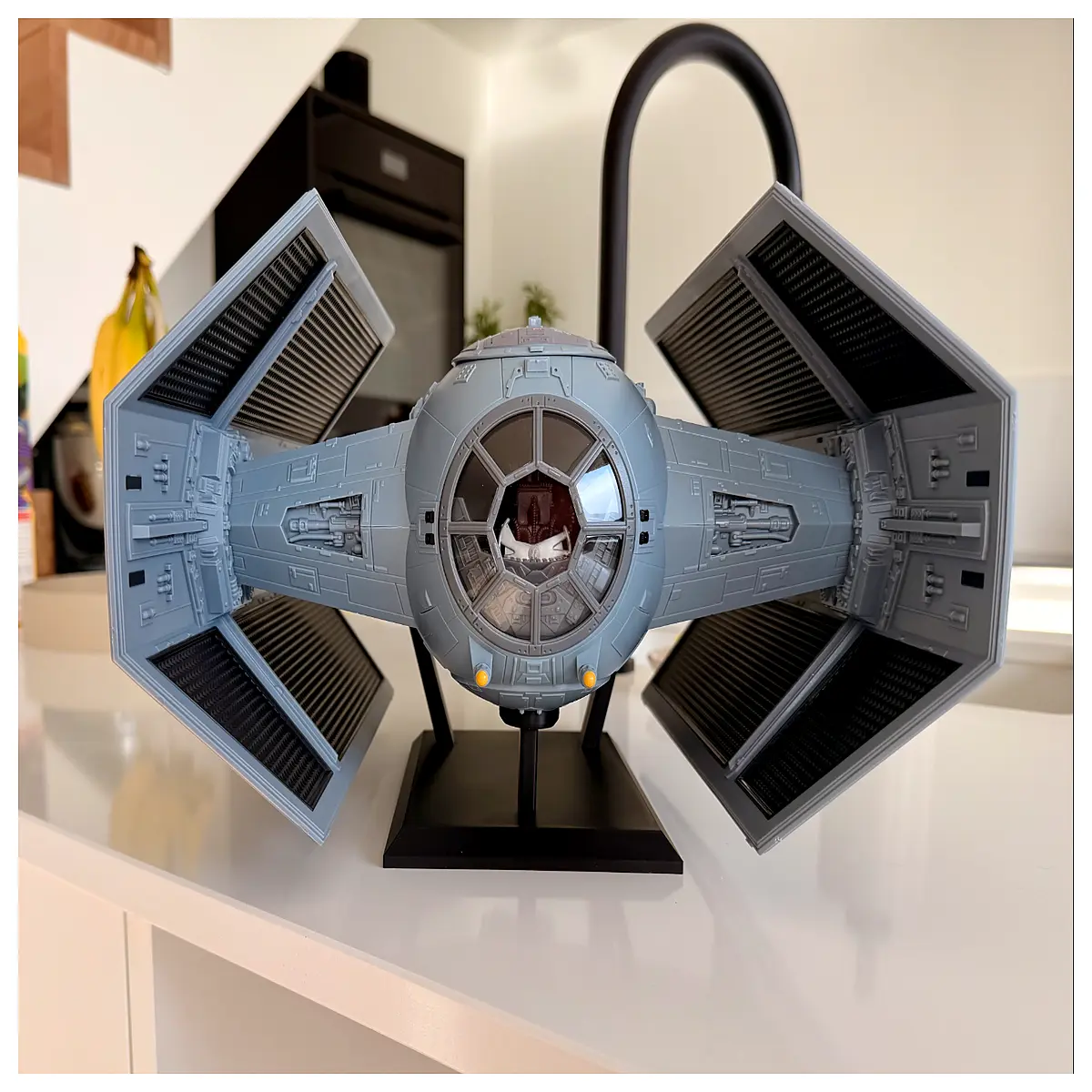 TIE Advanced Fighter Stand Model Toy Aircraft Display Rack Desktop Model Collection Fighter Model