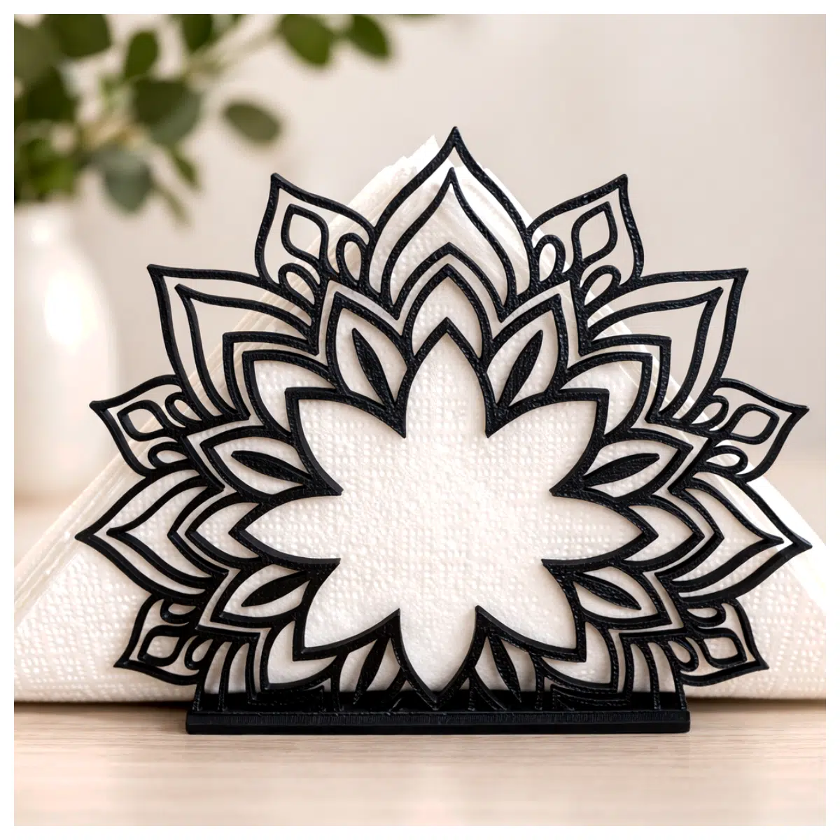 Mandalas Napkin Rack Desktop Storage Rack Living Room Kitchen Napkin Paper Holder Modern Home Decor Practical Napkin Shelf
