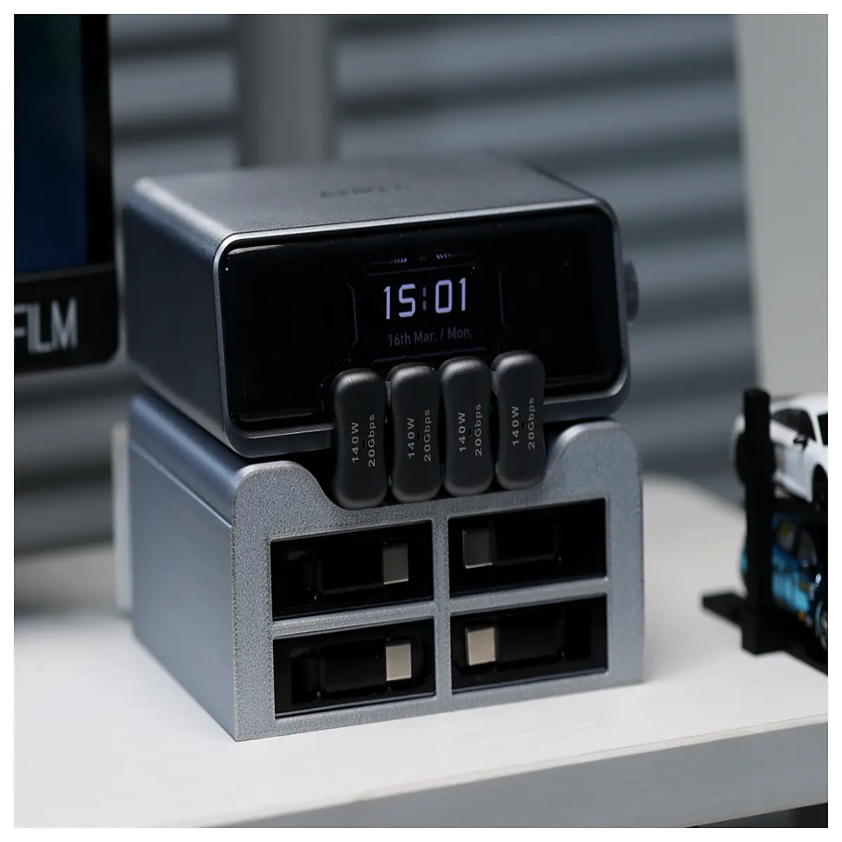 Anker Desktop Charging Station 4 Port Expandable Cable Solution Phone Charger Fast Charging Desk Organizer Multi Port Charging Hub