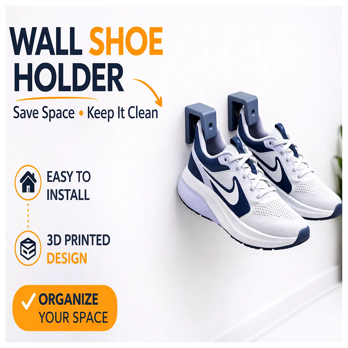 Wall Mounted Shoe Rack Space Saving Organizer Indoor Wall Shoe Storage Shelves Multi Tier Display Stand