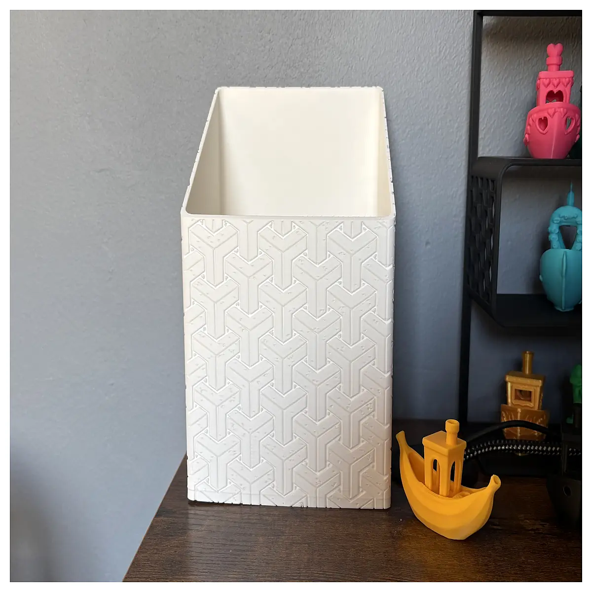 open top wastebasket for desk small trash can office desktop bin with lid removable plastic waste basket home bathroom bedroom