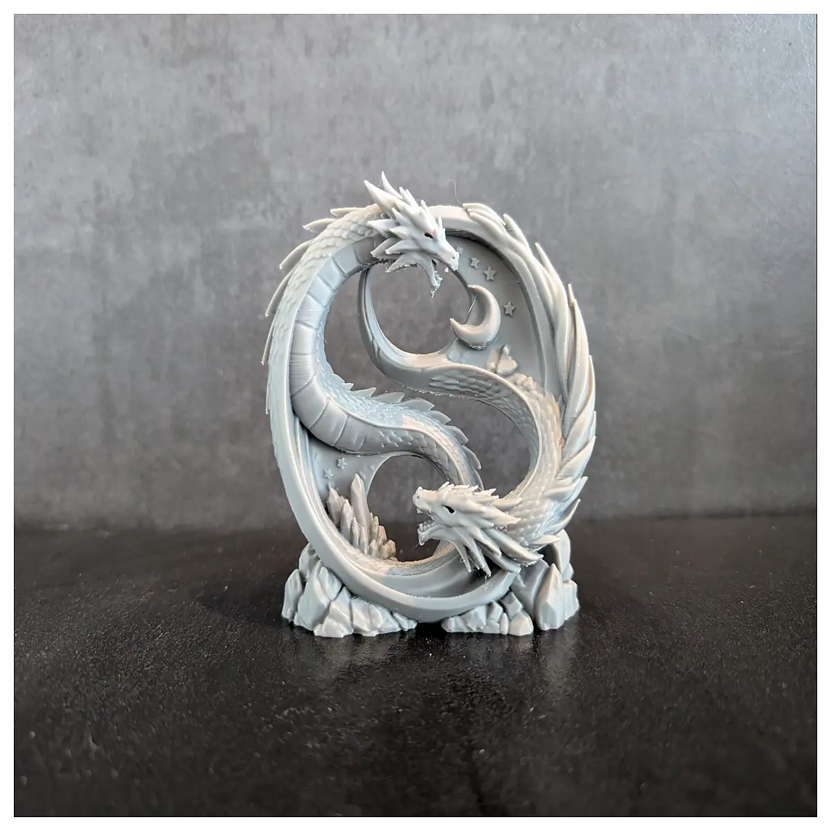 Yinyang Dragon Figurine Sculpture Decorative Art Dragon Culture Ornament Placement Decoration Dragon Theme Gift