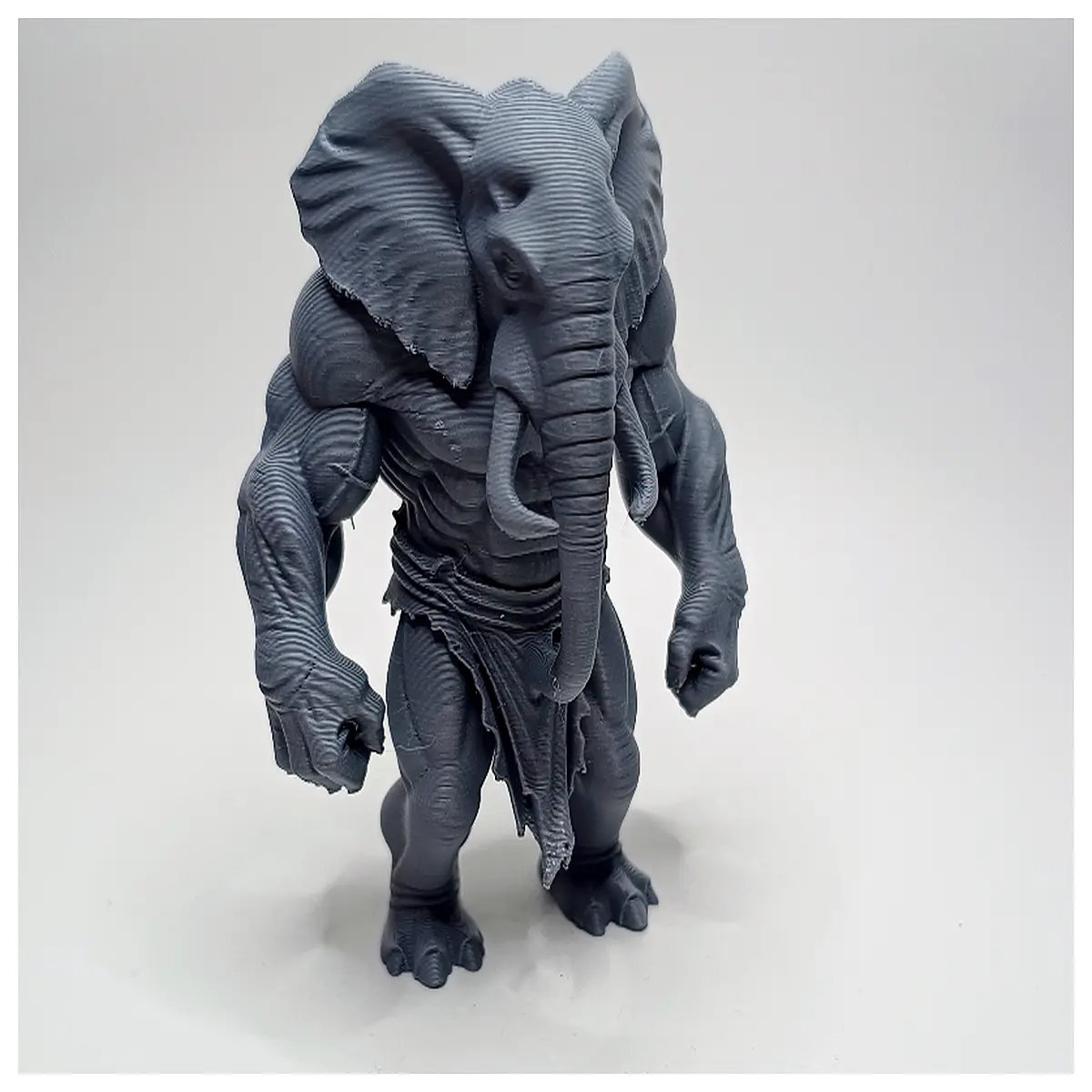 Elephant Fang Display Case Figurine Model Toy Collection Desktop Decoration