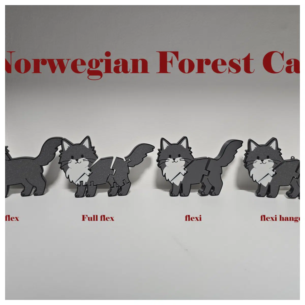Norwegian Forest Cat Keychain Cute Figurine Cat Decoration Pet Memorial Friends Lucky Charms