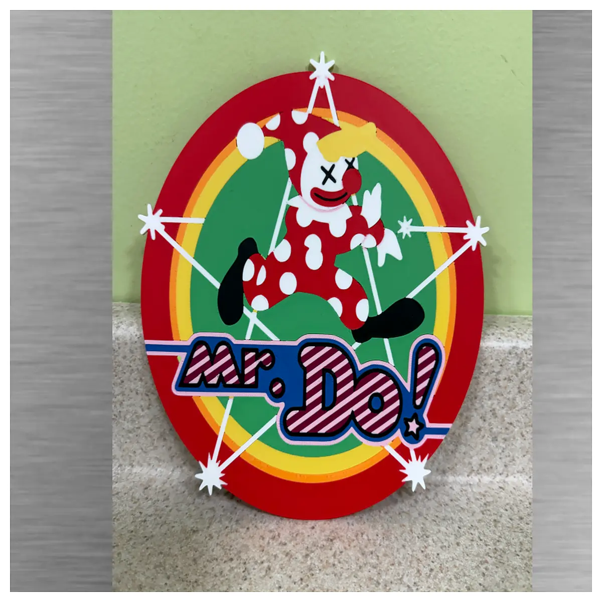 Mr Do Arcade Game Badge Round Collectible Anime Merchandise Classic Game Commemorative