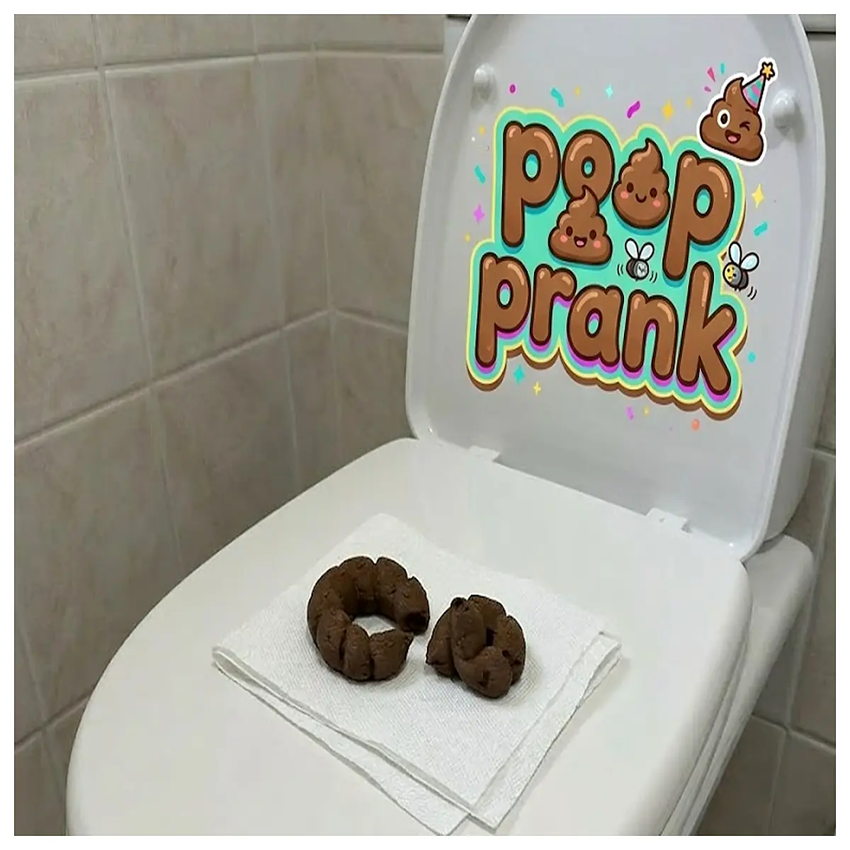 poop prank toy for bathroom toilet gag gift funny joke item