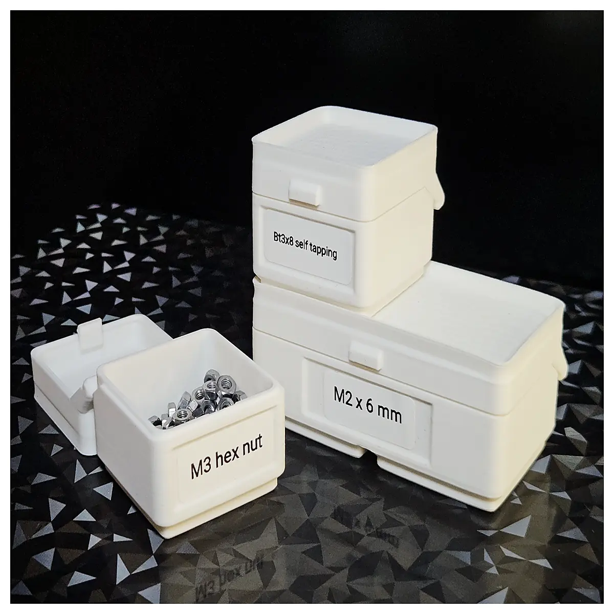 Gridfinity Small Parts Box 3D Printed Desktop Organizer Storage Box Component Storage Mini Toolbox Ideal for Model Making DIY