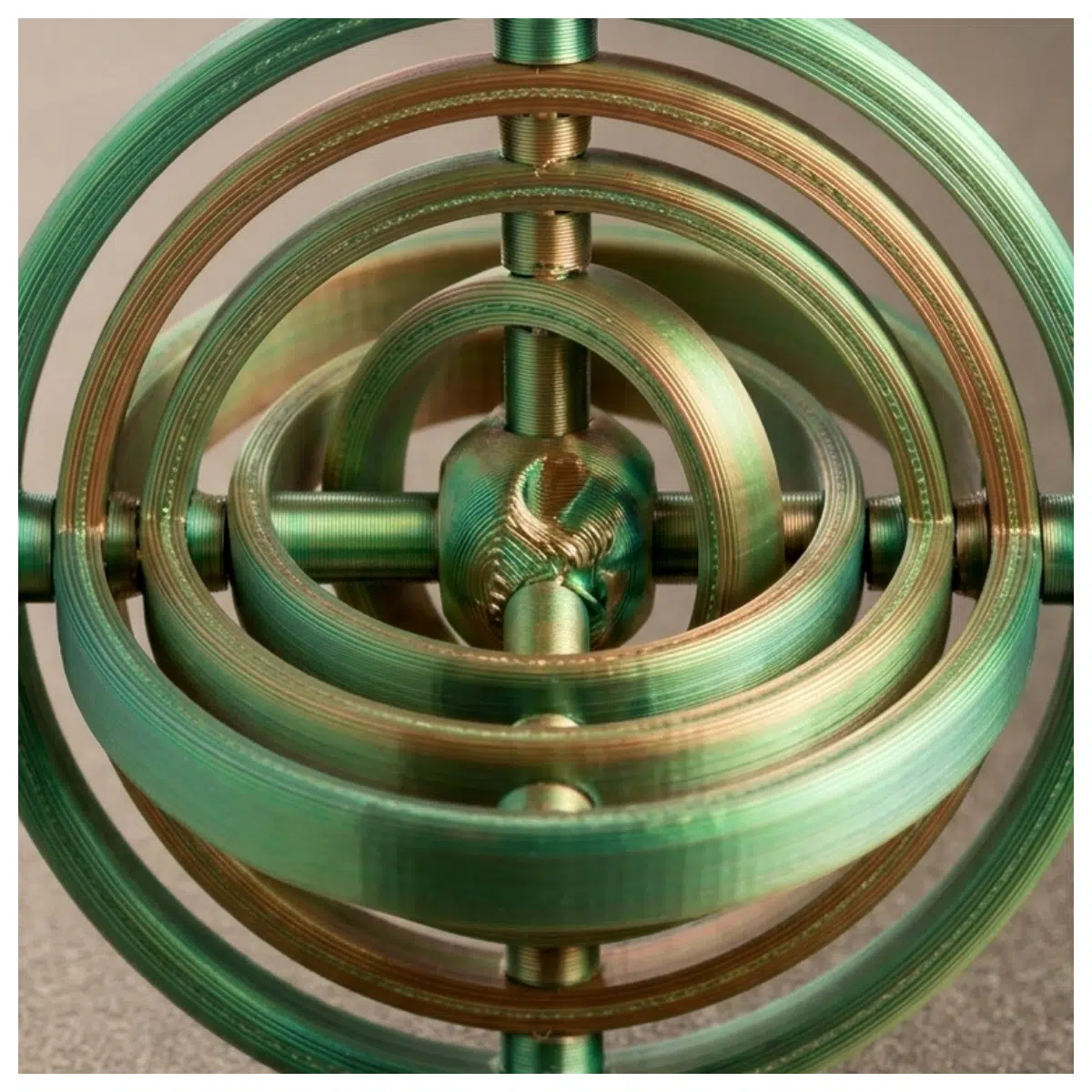Unity Print Coaxial Gyro Toy Stress Relief Fidget Spinner Fun Brain Teaser Kids Rotating Gyro Relief Tool