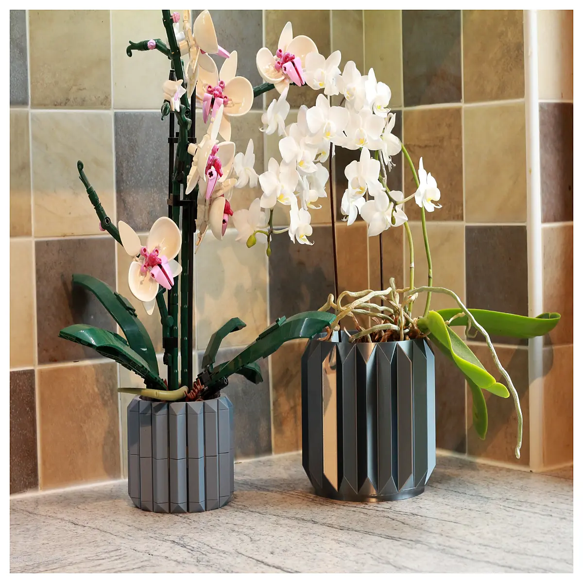 building block style planter pot for succulents cactus geometric modern home decor indoor outdoor garden container