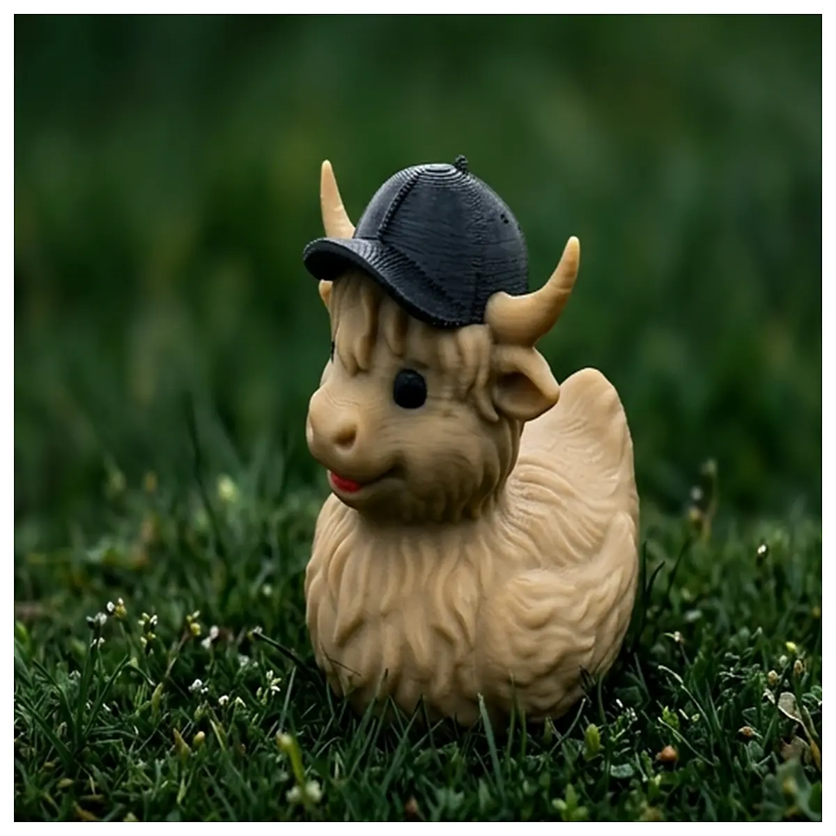 Teenage Cow Hat Duck Riding Duck Toy Model Duck Figures Fun Duck Collectible Duck Accessories