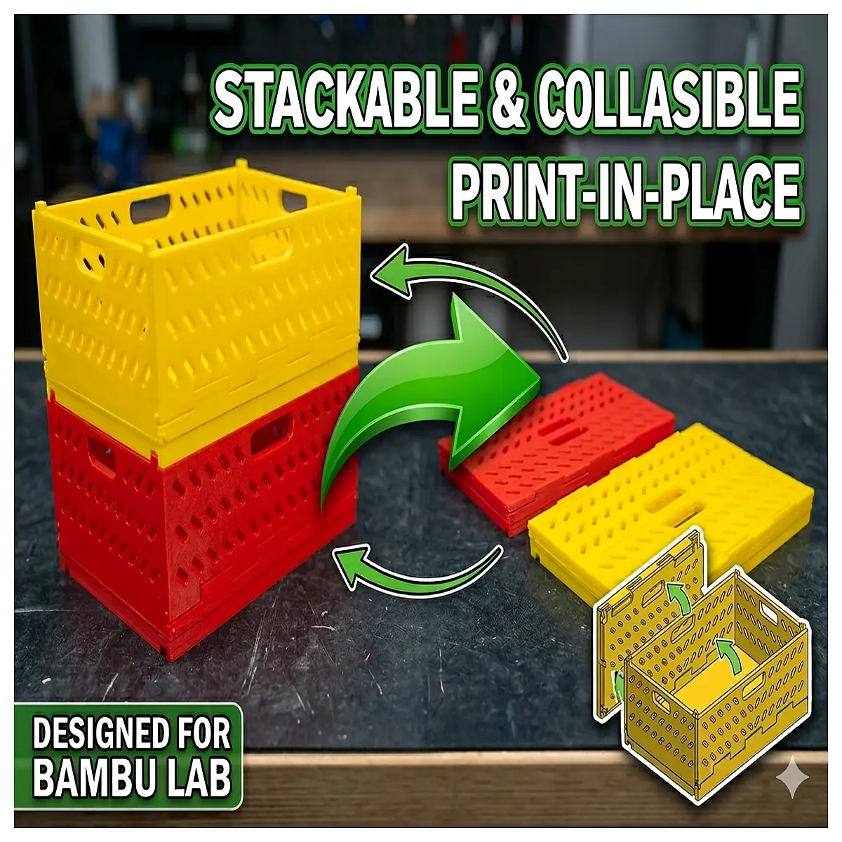 Stackable Foldable Storage Boxes Space Saving Organizer Home Storage Solutions Collapsible Storage Containers