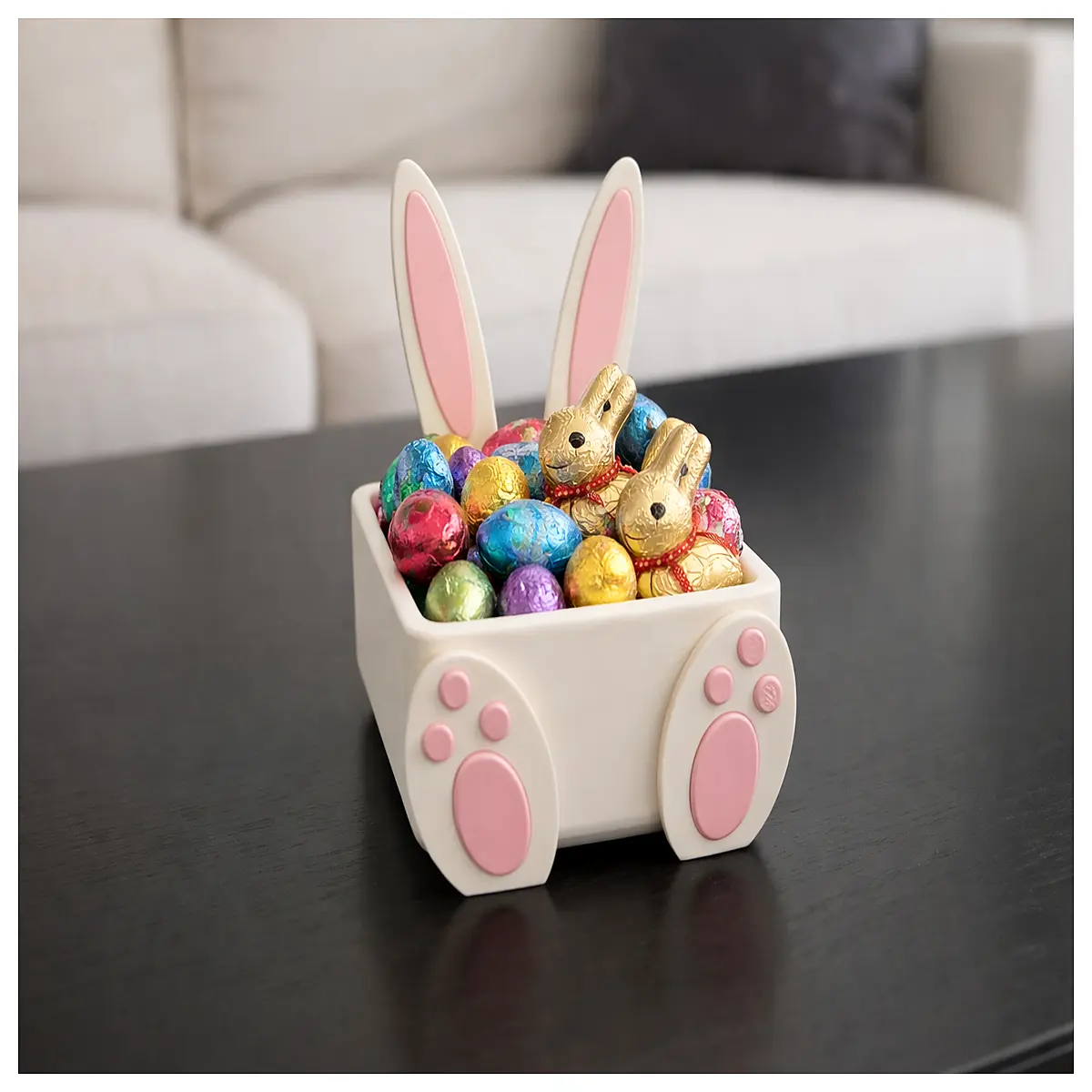 Easter Bunny Bowl Decoration Easter Eggs Festive Gift Bunny Toy Creative Decoration Easter Supplies