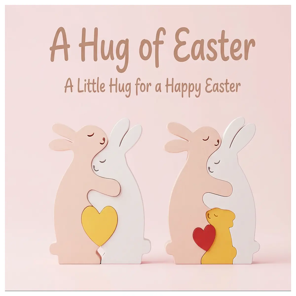 Easter Bunny Puzzle Decoration Figurine Easter Theme Toy Home Festive Decor Kids Brain Teaser Puzzle