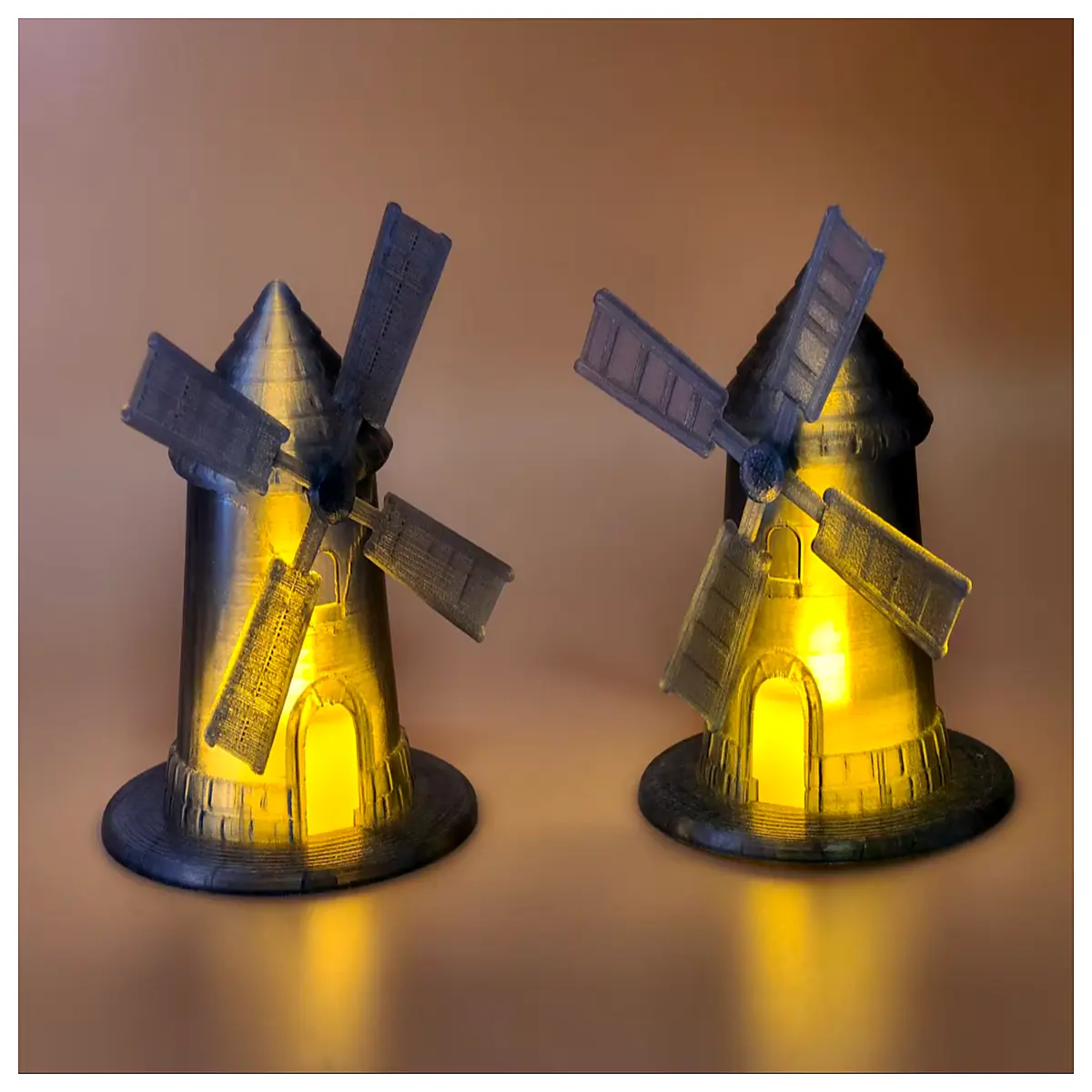 Netherlands Windmill Night Rotating Windmill Decoration Desk Ornament Night Accessories Creative Home Decor