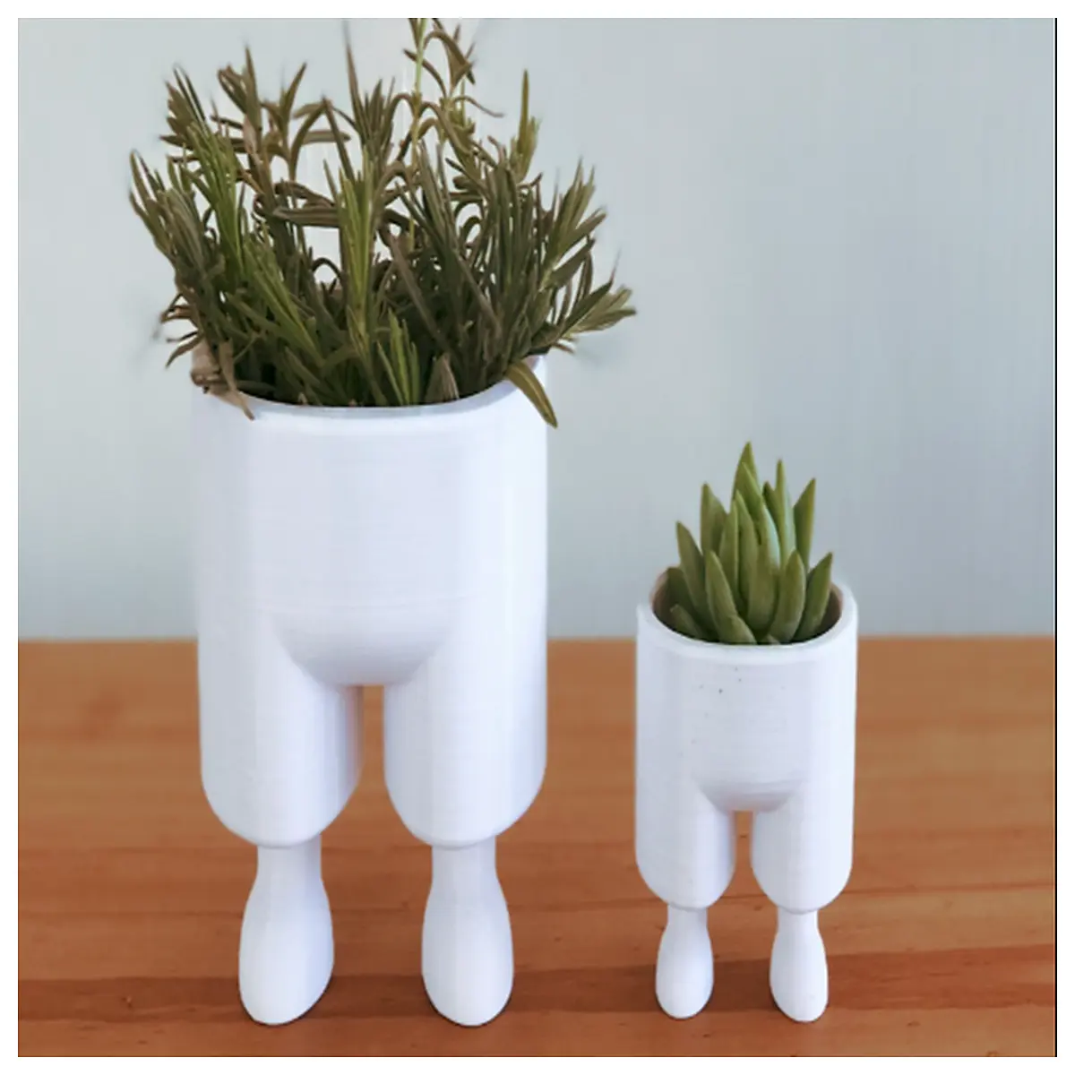 tall planter pot printed geometric modern indoor outdoor succulent cactus vase decor