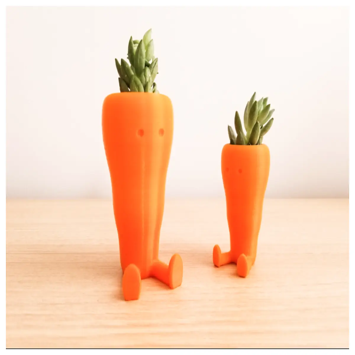 Cute Carrot Shaped Succulent Planter Mini Vegetable Pot Indoor Plant Decoration Desktop Succulent Tray Creative Gardening Supplies