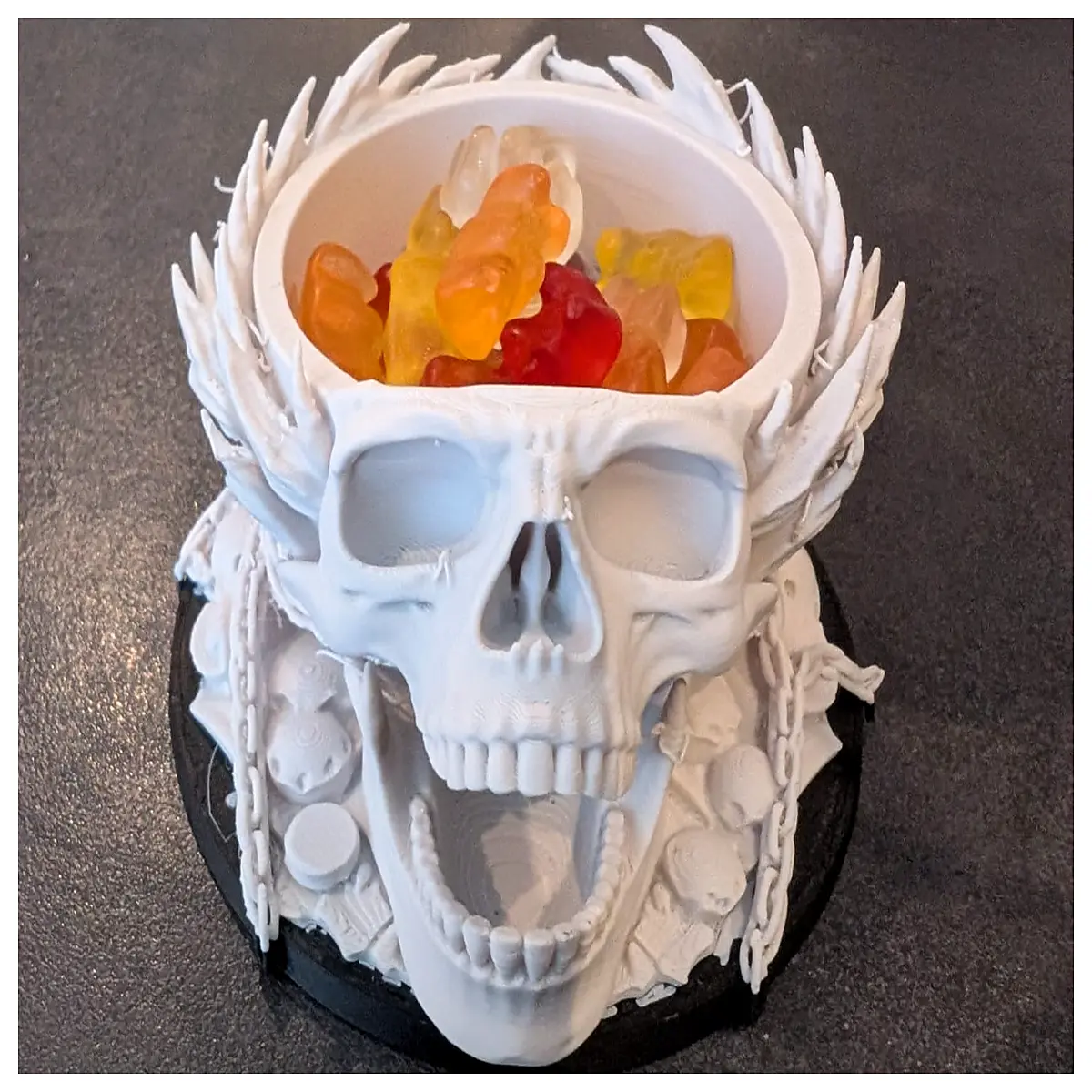 Skull Candy Dish Creative Desktop Candy Box Skull Shape Candy Collection Gift Idea Decoration Candy Holder