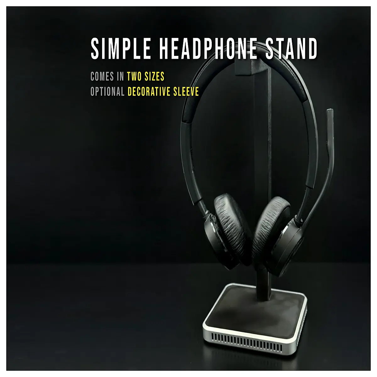 desktop headphone holder for gaming headset and earbuds cable organizer rack