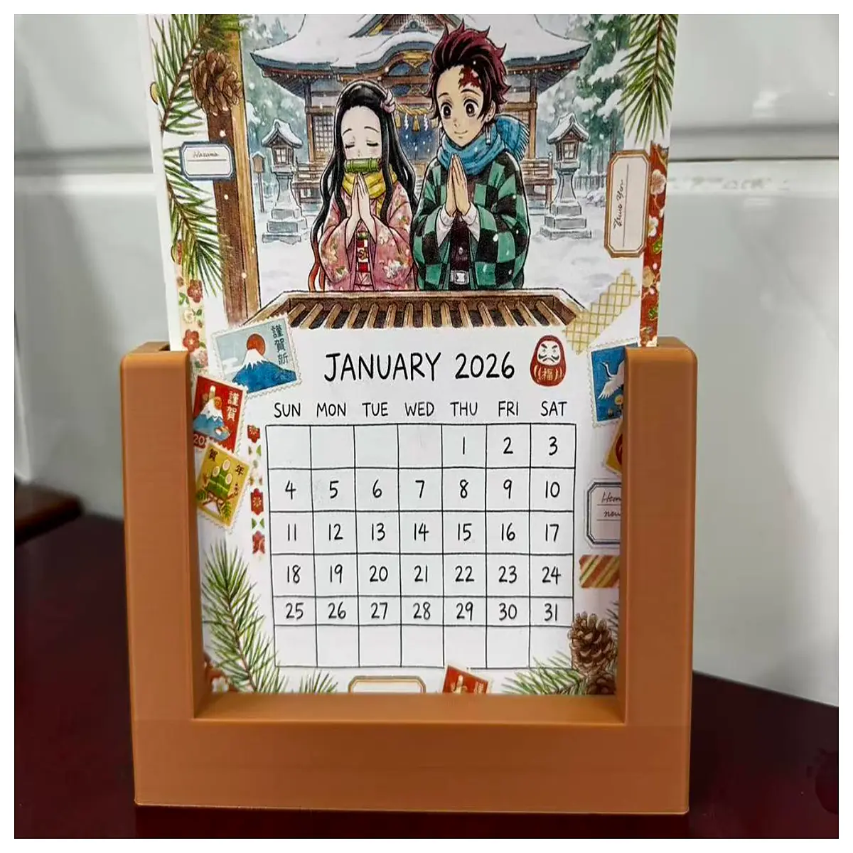 Calendar Base A4 Paper Card Stand Wall Mounting Card Holder Display Decoration Hanging Office Placement Easy Installation Calendar Base