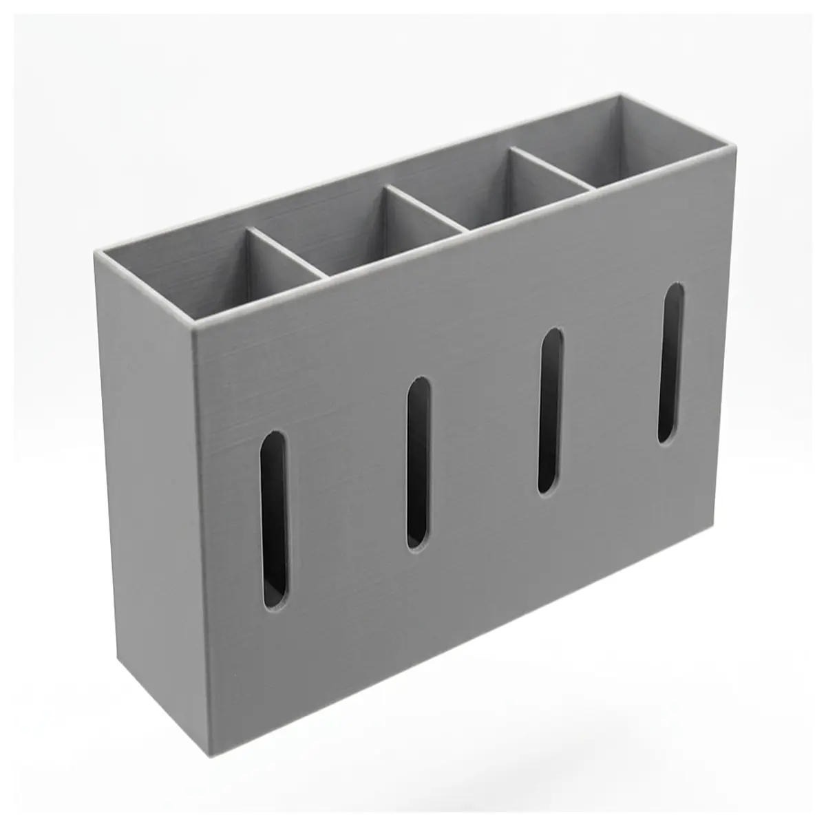 4 Slot Trash Bag Holder Hinged Mount Organizer Waste Bin Support Easy Use Space Saving