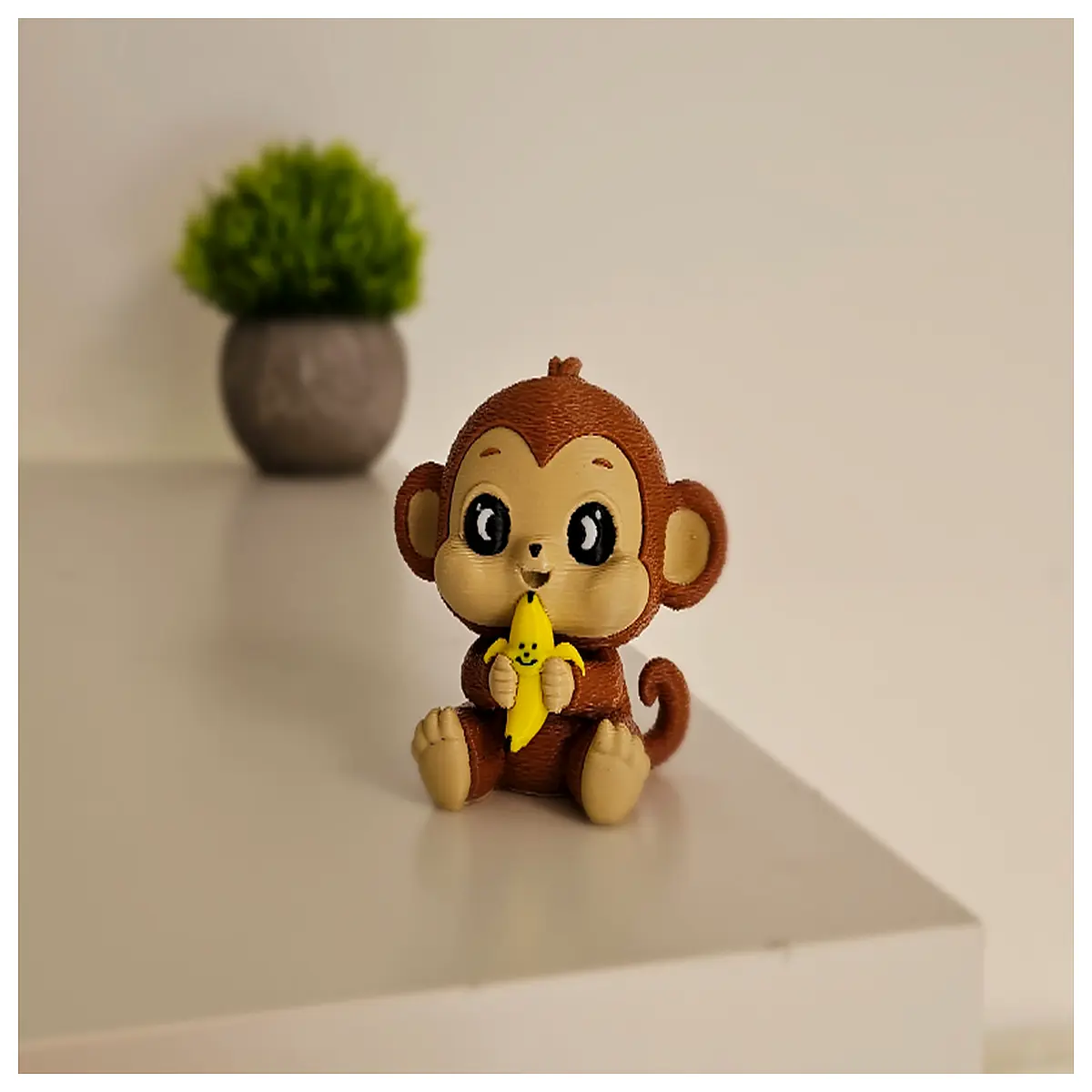 ful Cute Monkey Toy Smiling Banana Holding Simulation Animal Figure Kids Educational Toys Baby Gift Early Learning Toys