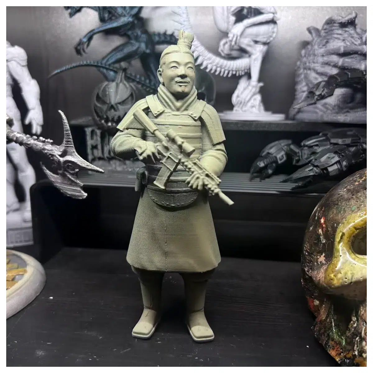 Terracotta Model War Soldier Historical Artifact Collection Archaeology Toy Museum Display Premium Model