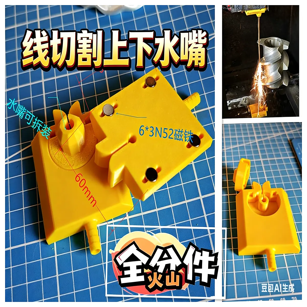 Line Cutter Nozzle Accessories Easy Threading Quick Connect Thread Seal Nozzle Replacement Parts