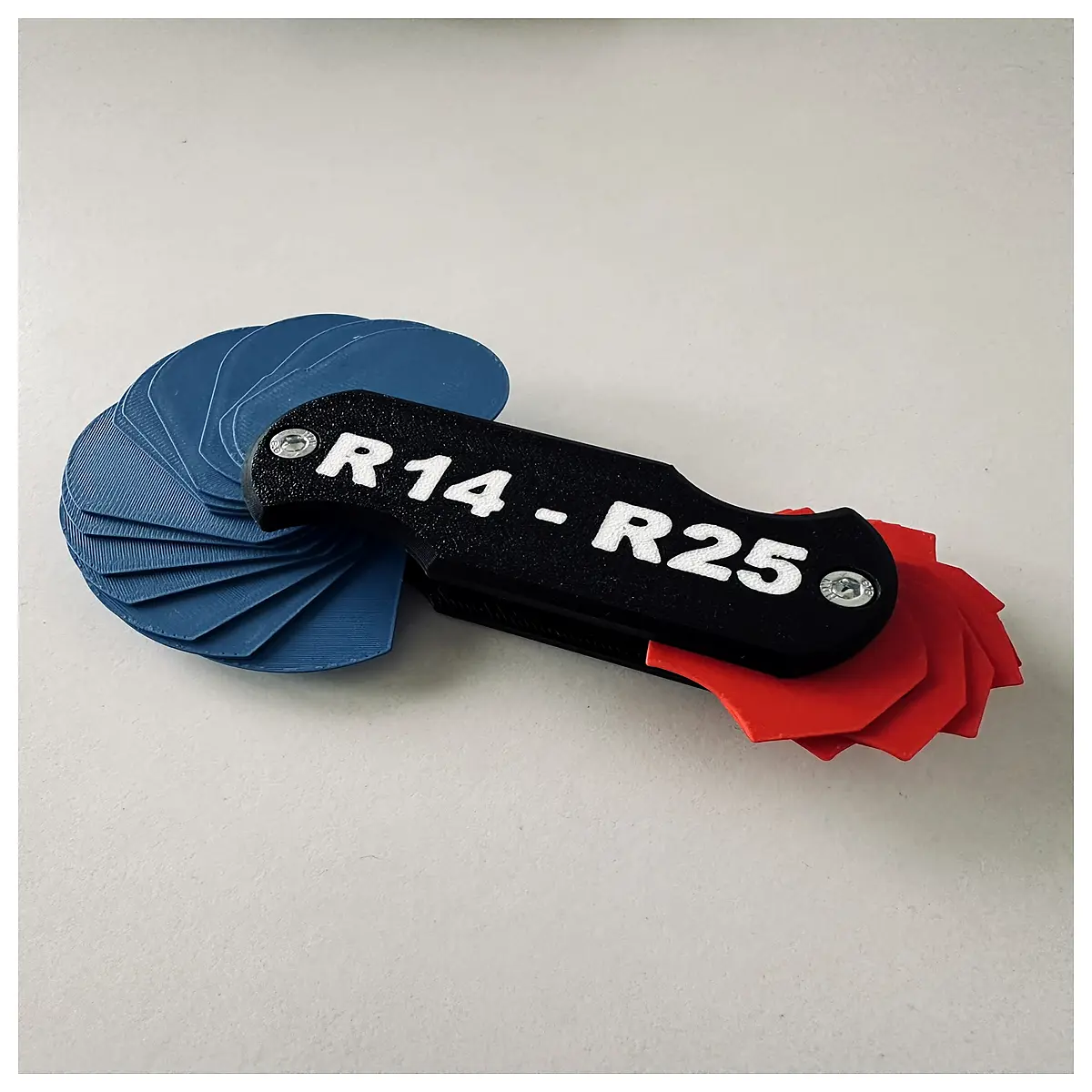 R1 R25 Protractor Radius Tool Measurement Instrument Construction Industrial Design Part Measurement Dimensioning